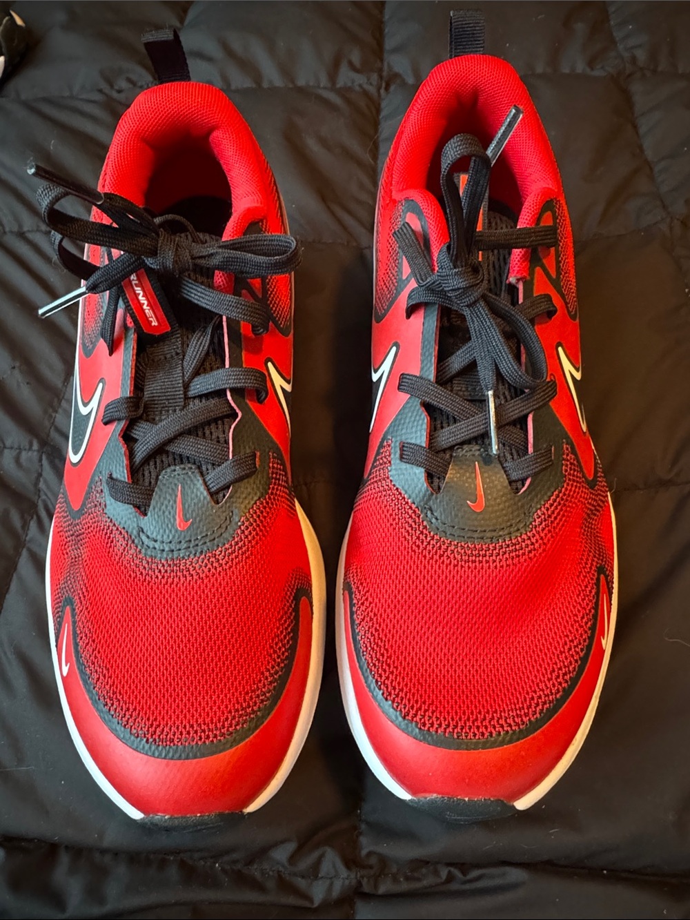 Nike Red and Black Low-Top Athletic Sneakers